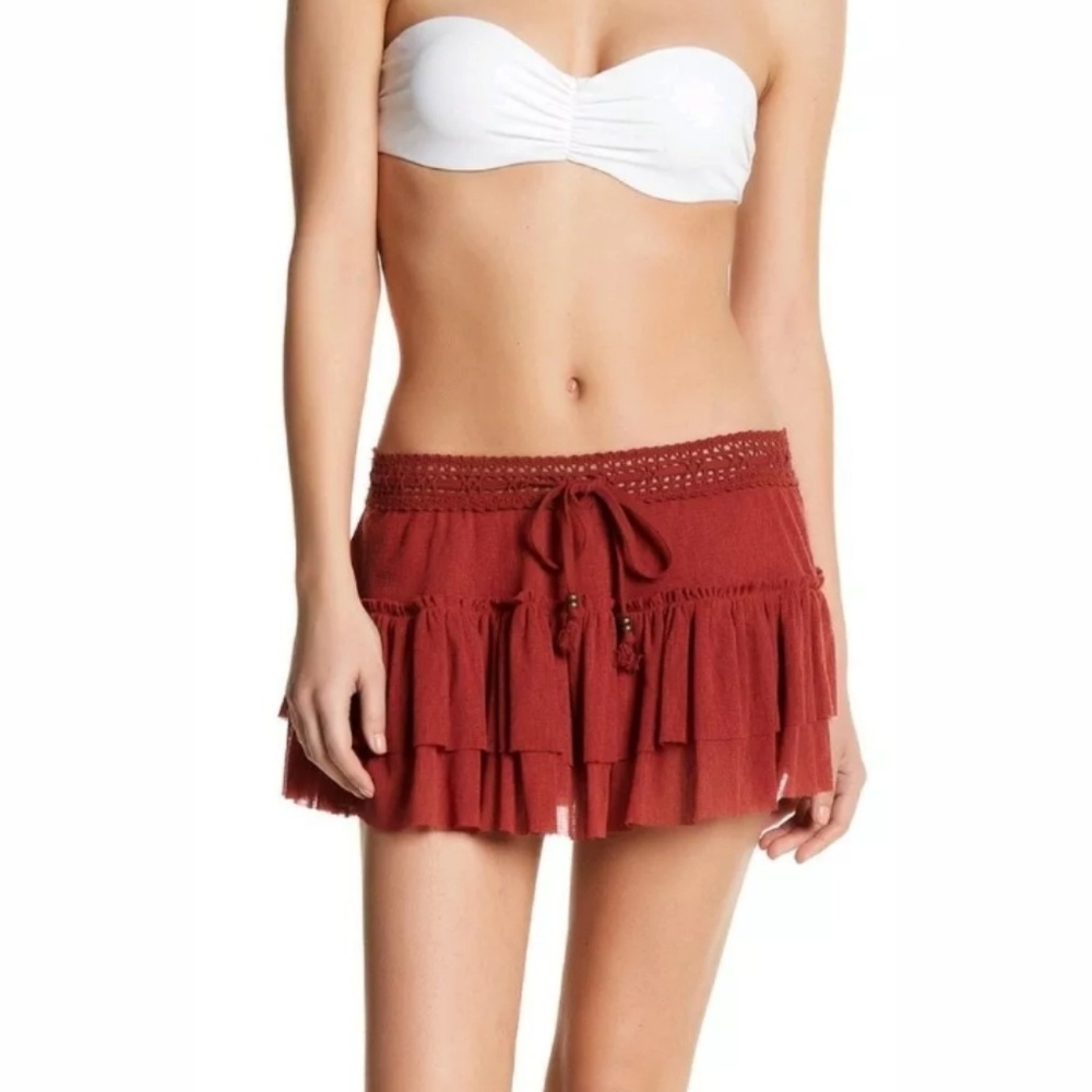 🔥😍 NEW Robin Piccone Sofia Mesh Skirt Size Large